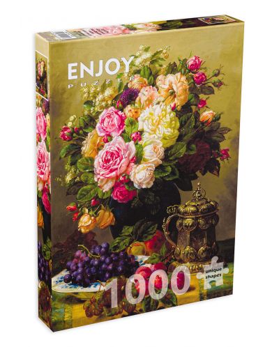 Puzzle Enjoy de 1000 piese - Still Life with Roses - 1